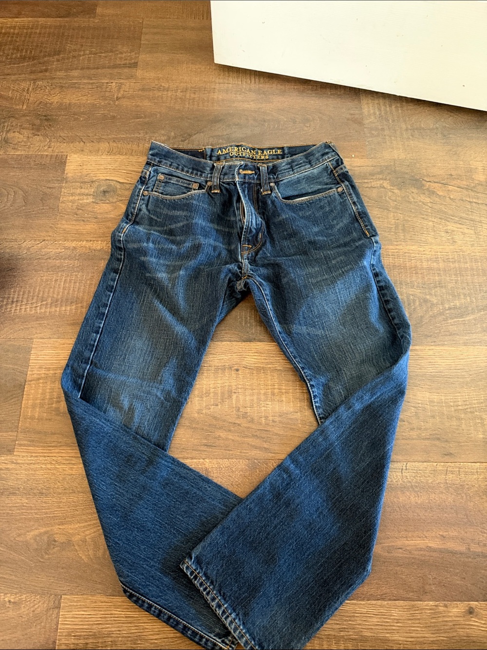American Eagle Outfitters Men’s Indigo Straight-Leg Jeans